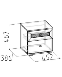 Спальня Милана Тумба прикроватная 1 452х386х467